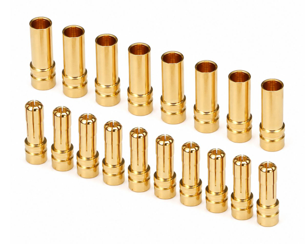 XT150 מחברים לבקרי ASI מוזהבים 6mm – סט 10 זוגות זכר + נקבה – קונקטורים