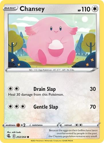 קלף בודד single פוקימון - chansey - Fusion Strike - 202/264