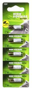 חמש יחידות סוללת אלקליין 18mA 12V 27A לשלט Gp