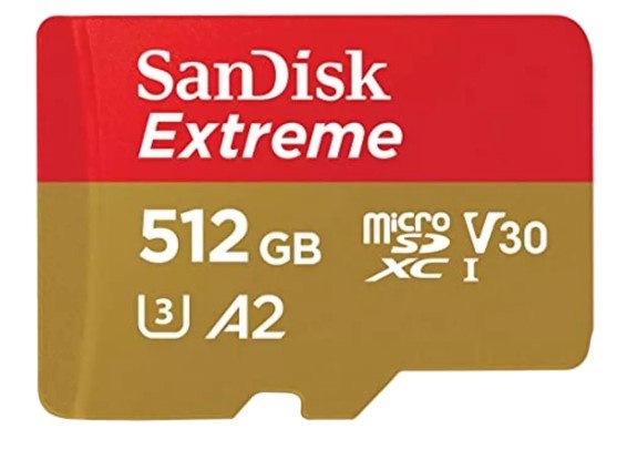 כרטיס זיכרון SanDisk Extreme S.D EX Micro 4K 190S 512GB
