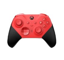 בקר משחק אלחוטי Microsoft Xbox Elite Series 2 Core – מבט חזיתי על בקר אדום עם ידיות אחיזה שחורות