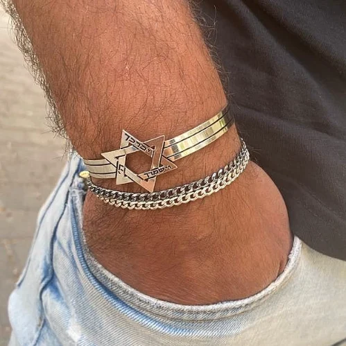 צמיד קשיח מגן דוד