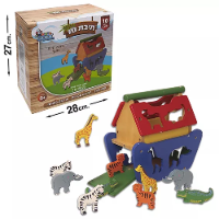 תיבת נוח מעץ עם חיות