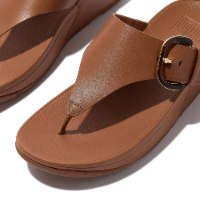 כפכף לולו חום עם אבזם פיטפלופ FITFLOP