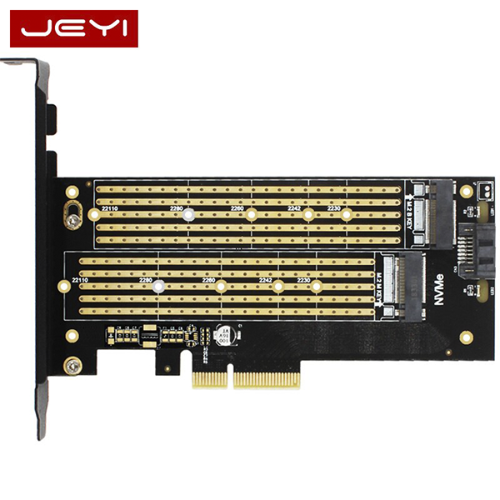 כרטיס הרחבה  JEYI SK6 M.2 NVME SSD NGFF to PCI-E X4 Adapter M-Key B-Key Dual Interface Card Support
