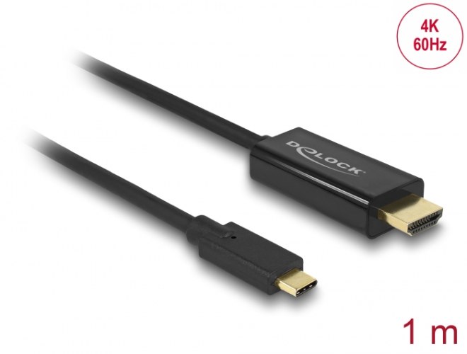 כבל מסך Delock Cable USB Type-C To HDMI 4K 60 Hz 1 m