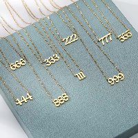 Angel number necklace -  קמע למזל טוב וזוהר רוחני