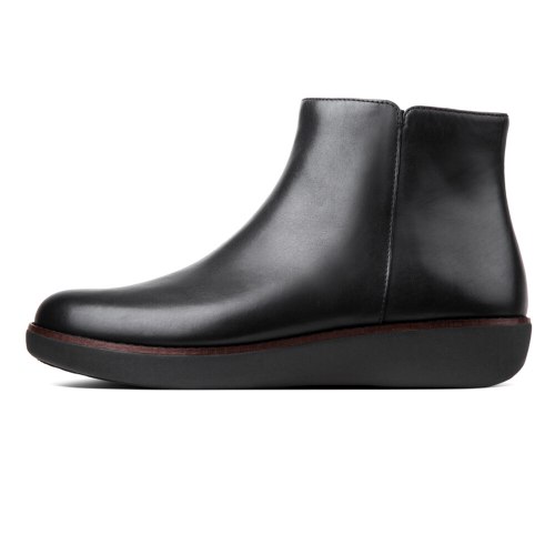 מגפוני ZIGI עור שחור עם רוכסן פיטפלופ FITFLOP