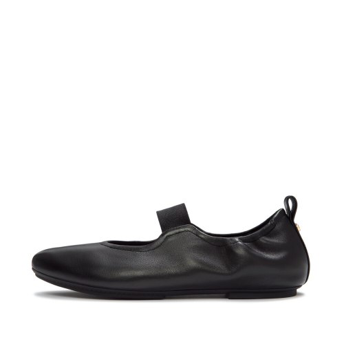 דליקטו פואז נעל מרי ג'יין מעור שחור FITFLOP Delicato Poise Leather Mary Jane פיטפלופ
