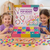 ערכת יצירה לבנות תכשיטים וחרוזי פופ Pop Beads