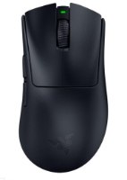 עכבר גיימינג ארגונומי אלחוטי Razer DeathAdder V4 Pro – מבט עליון על עכבר גיימינג שחור עם גלגלת