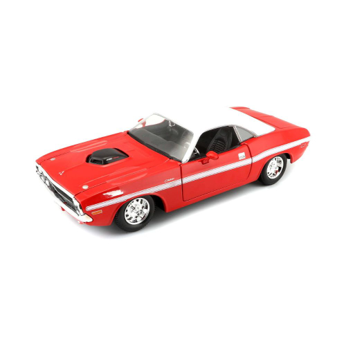 מאיסטו - דגם מכונית דודג' צלנג'ר -  Maisto Dodge Challenger R/T Coupe Red 1970 1:24