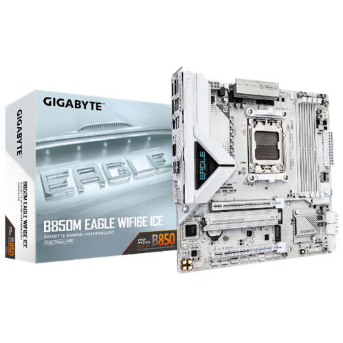 לוח אם GIGABYTE B850M EAGLE WIFI6E ICE M-ATX DDR5 AM5 BT 2.5GB