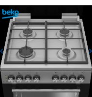 תנור דו תאי משולב כיריים גז 60 ס"מ דגם KFDM6126BX בקו BEKO נירוסטה