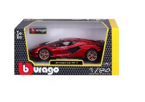 דגם מכונית בוראגו למבורגיני סיאן אדום 1/24 Bburago Lamborghini Sian FKP 37