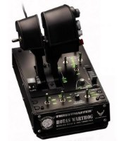 בקר טיסה Thrustmaster HOTAS Warthog™ Dual Throttle PC – בקר טיסה כפול מצערת שחור עם מתגים מוארים וידיות בקרה