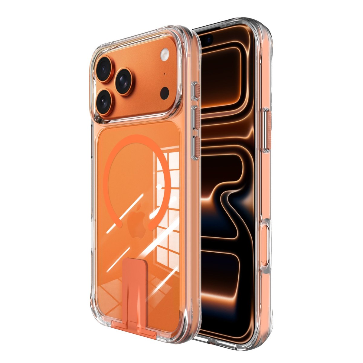 כיסוי איכותי מבית Grip Case מסדרת Matrix (כתום) | תומך MagSafe עם מעמד צפייה מובנה