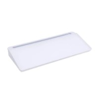 לוח מחיק שולחני מזכוכית Lumi WB08-3 – פריט בודד לבן-אפור בהיר מוצג בזווית על רקע לבן