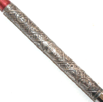עט בצלאל עשויה כסף 12 השבטים ישראל וינטאג' עם סמל המנורה