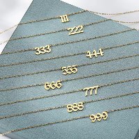 Angel number necklace -  קמע למזל טוב וזוהר רוחני
