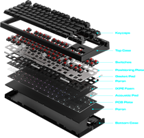 מקלדת מכנית אלחוטית  GEMDIAS HERMES M7 HYBRID GAMDIAS