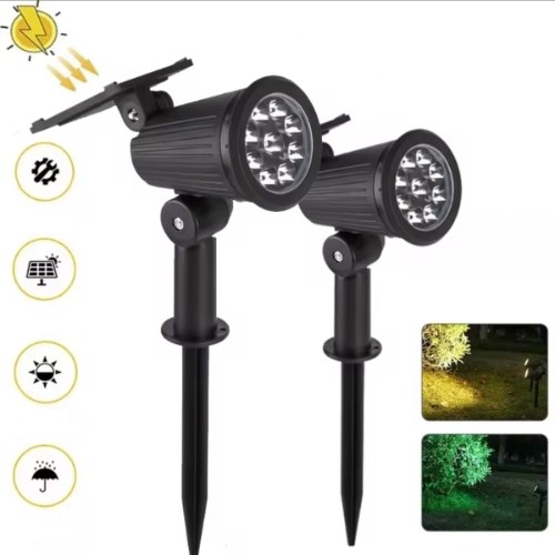 תאורת ספוט גינה סולארית עם יתד LED