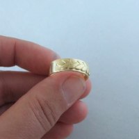טבעת נישואין שיבולת חיטה מזהב 14K