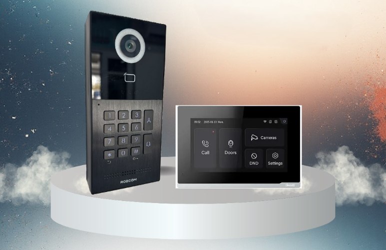 קיט אינטרקום 2 גיד פנל קודן+ כרטיס קירבה+ לחצן+ מסך 7"