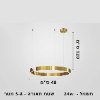 זהב - 40 ס״מ - נברשת תקרה יוקרתית בצורת טבעת דגם RING