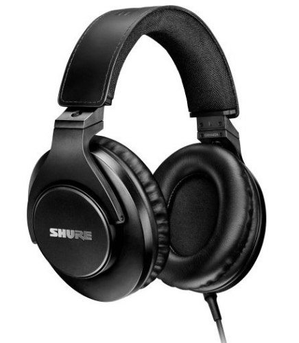 אוזניות אולפן סגורות Shure SRH440A עם דרייברים 40 מ"מ וכבל נתיק