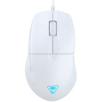 עכבר גיימינג חוטי צבע לבן Turtle Beach Pure Sel – לבן עם גלגלת כבל ולוגו כחול מוצג במבט עליון IPS