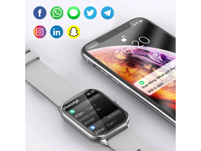 COLMI C61 Smartwatch 1.9 אינץ מלא מסך Bluetooth שיחות קצב לב צג שינה 100 + ספורט מודלים חכם שעון עבו