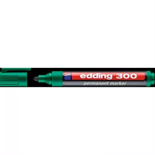 טוש פרמננט 300 טיפ עגול 1.5-3 מ"מ ירוק אדינג edding