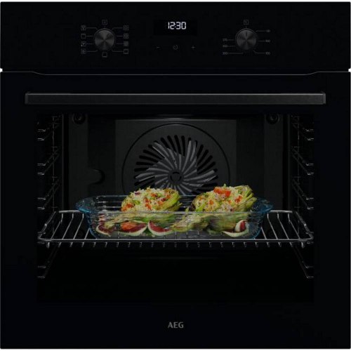 תנור אפייה בנוי פירולטי 71 ליטר AEG OS6PB50AK AirFry תוצרת גרמניה - גימור שחור