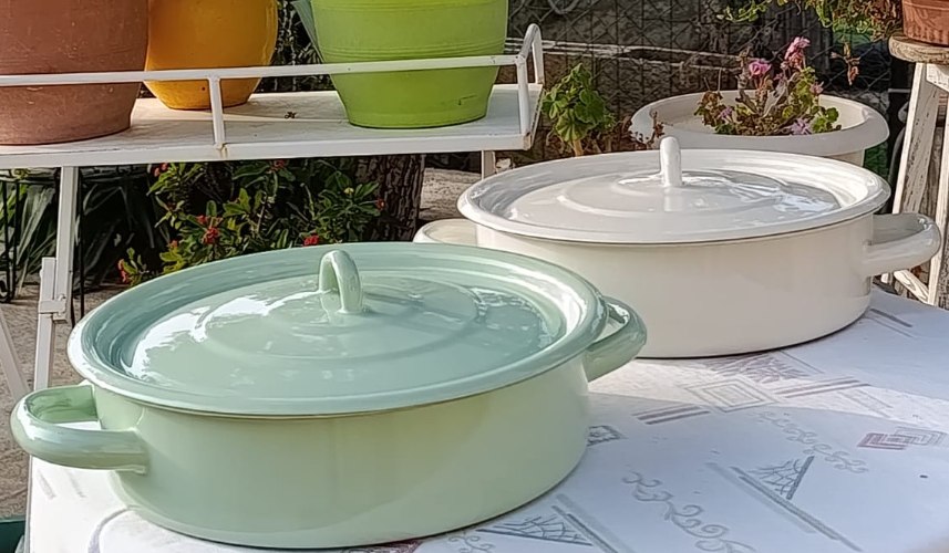 סוטאז' אמייל איכותי מעוצב | קוטר 26 ס"מ (תוצרת אוקראינה)