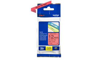 סרט סימון שחור על רקע אדום Brother TZe431 Labelling Tape Cassette 12mmx8m