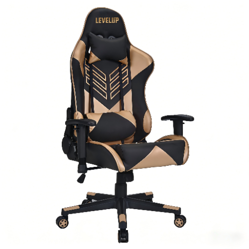 כיסא גיימינג בצבע זהב GOLD7002  מבית LEVEL UP
