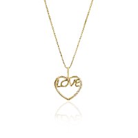 שרשרת LOVE זהב ויהלומים