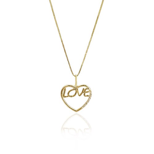 שרשרת LOVE זהב ויהלומים