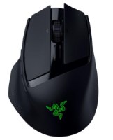 עכבר גיימינג אלחוטי Razer Basilisk Mobile – מבט עליון על עכבר שחור עם גלגלת ולוגו Razer ירוק.