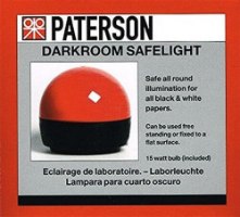 Paterson Darkroom Safelight with Red A-Dome Filter  נורה לחדר חושך עם פילטר אדום כולל נורה של 15W
