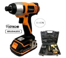 סט מברגה אימפקט 4\1″ Brushless 20V מבית חברת HOTECHE מק״ט HP800121