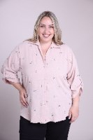 חולצת קניה פרחוני ורוד