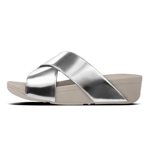 לולו קרוס סלייד כסף מטאלי פיטפלופ FITFLOP