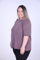חולצת פיין ריב סגולה