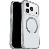 כיסוי לאייפון OtterBox Symmetry Black MagSafe 17  שקוף