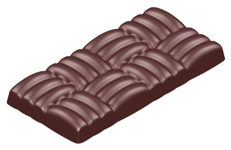 תבנית פוליקרבונט בר שוקולד פסים 3 יח' 90 גרם CW1583