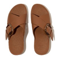 כפכף לולו קרוס סלייד עם אבזם צבע חום פיטפלופ FITFLOP