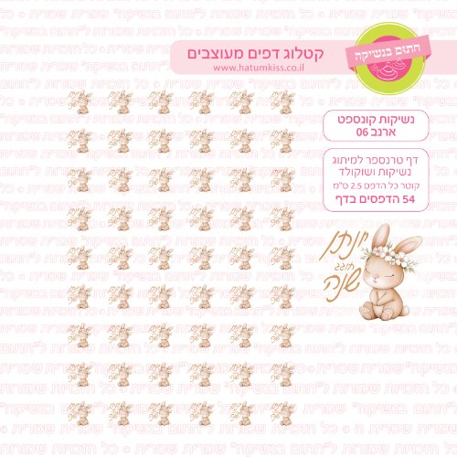 נשיקות קונספט ארנב 06 אישי- טרנספר
