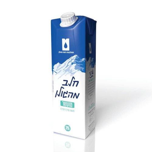 חלב טרי מועשר 3% מחלבת רמת הגולן 1 ליטר